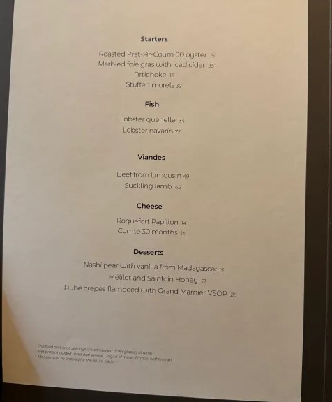 Menu page 1